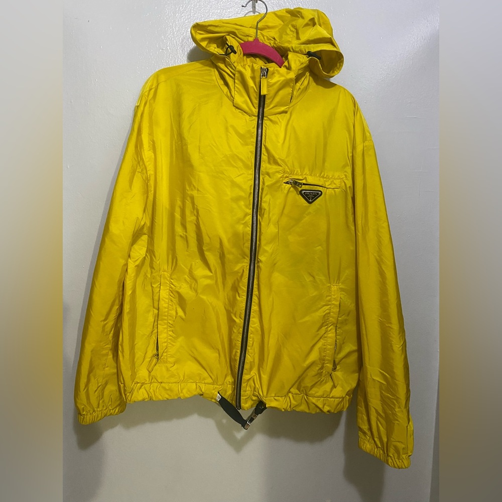 PRADA
Yellow Re-Nylon Belted Windbreaker - PANTS XL- JACKET XXL